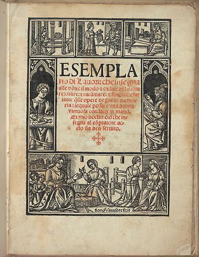 Esemplario di Lauori..., title page (recto)