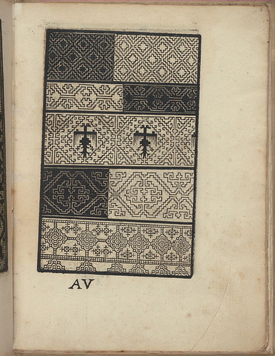 Esemplario di Lauori..., page 3 (verso), Giovanni Andrea Vavassore (Italian, active Venice 1530–1573)  , Venice, Woodcut