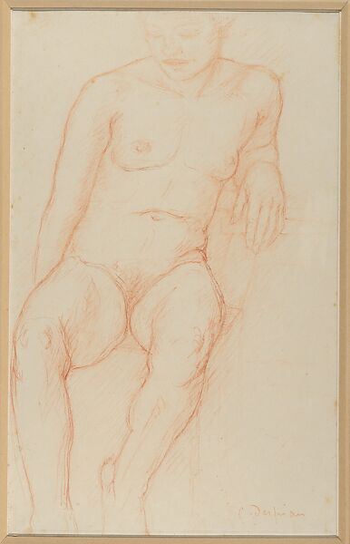 Study of a Nude, Charles-Albert Despiau (French, Mont-de-Marsan 1874–1946 Paris), Red chalk 