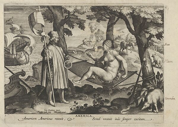 Allegory of America, from New Inventions of Modern Times (Nova Reperta), plate 1 of 19