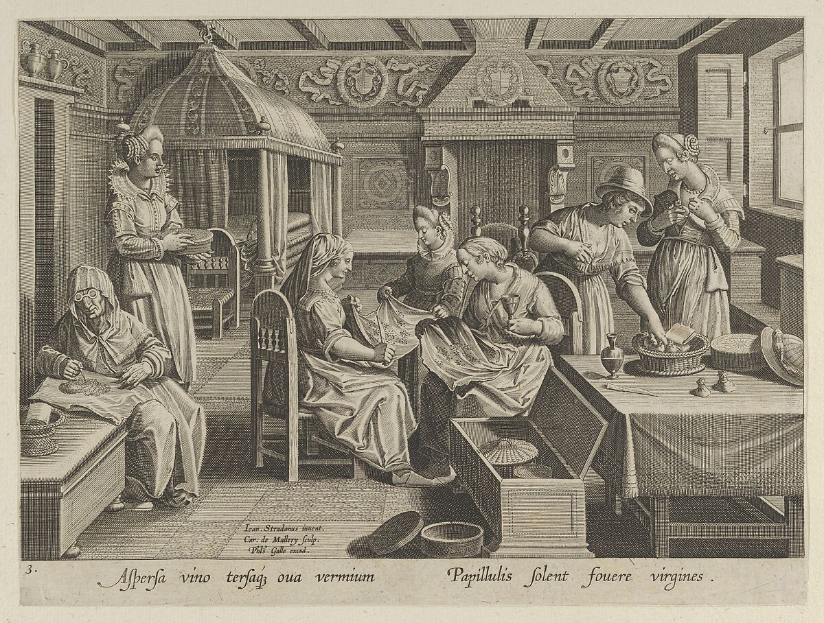 The Incubation of the Silkworm Eggs, Plate 3 from "The Introduction of the Silkworm" [Vermis Sericus], Karel van Mallery (Netherlandish, Antwerp, 1571– after 1635 Antwerp), Engraving 