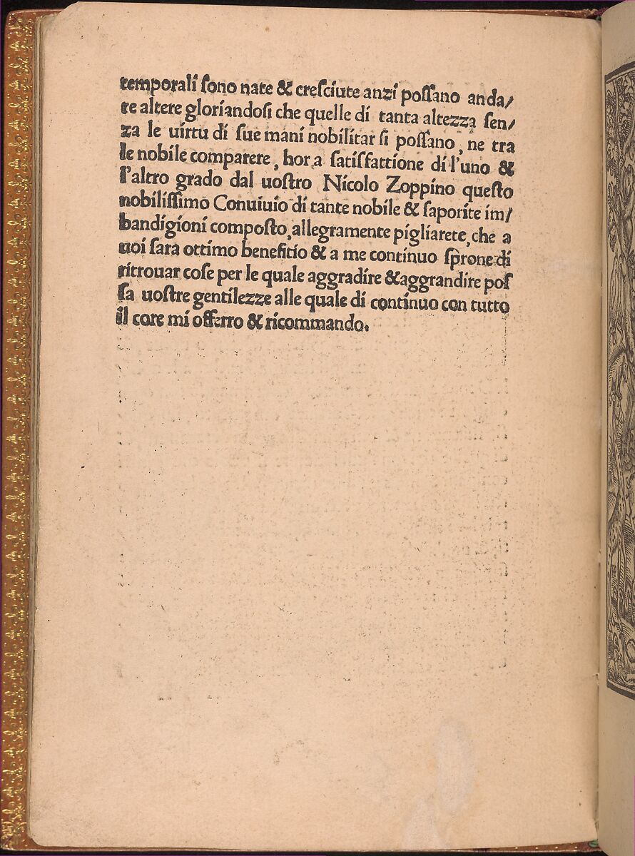 Convivio delle Belle Donne, page 2 (verso), Nicolò Zoppino (Italian, Ferrara 1478/80–1544 Venice)  , Venice, Woodcut 