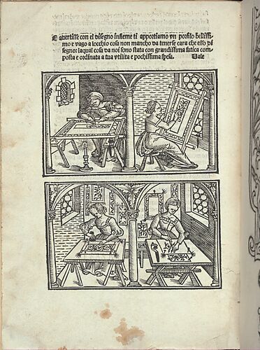 Libro quarto. De rechami per elquale se impara in diuersi modi lordine e il modo de recamare...Opera noua, page 2 (verso)