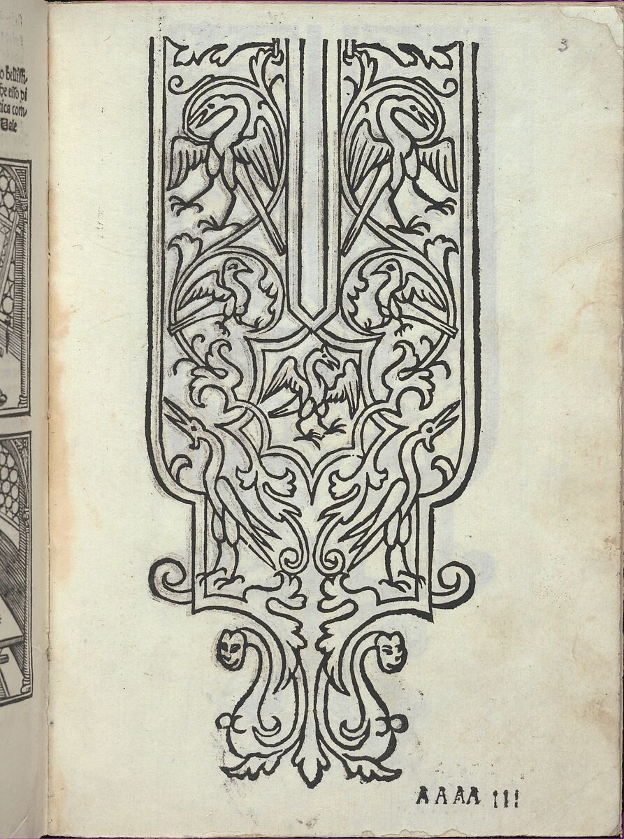 Libro quarto. De rechami per elquale se impara in diuersi modi lordine e il modo de recamare...Opera noua, page 3 (recto), Alessandro Paganino (Italian, active Salò, Toscolano and Venice, 1511–38), Woodcut 