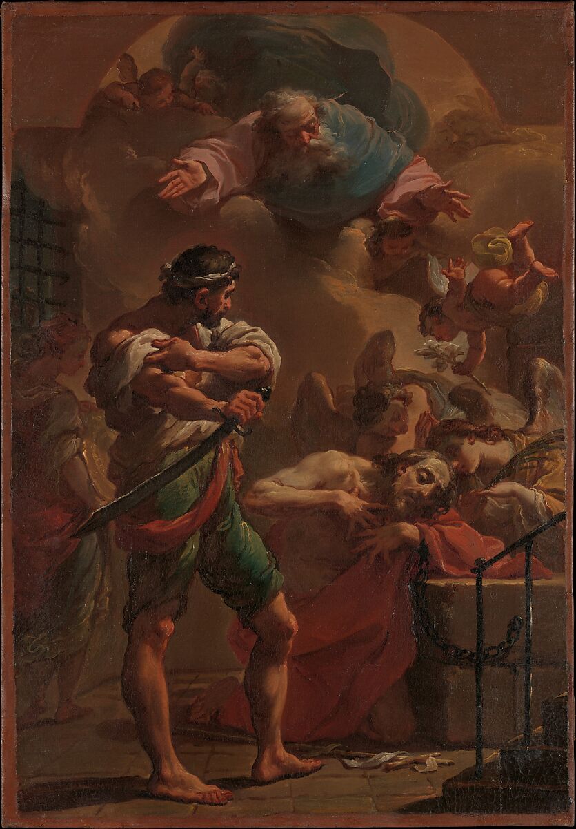 The Execution of Saint John the Baptist, Ubaldo Gandolfi (Italian, San Matteo della Decima 1728–1781 Ravenna), Oil on canvas 