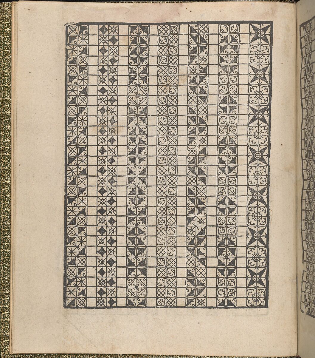 Giardineto novo di punti tagliati et gropposi per exercitio & ornamento delle donne (Venice 1554), page 2 (verso), Matteo Pagano (Italian, 1515–1588), Woodcut