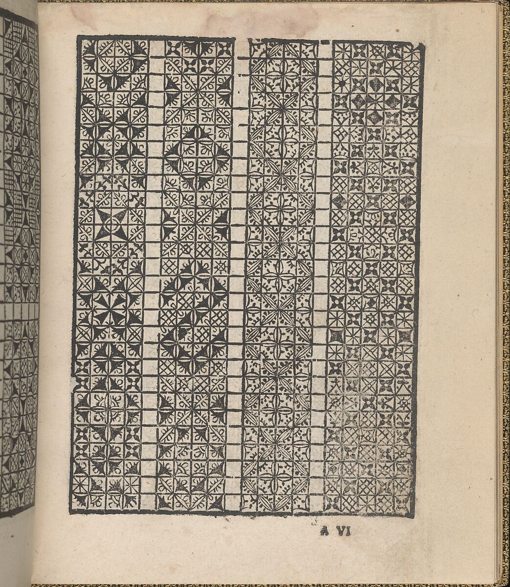 Giardineto novo di punti tagliati et gropposi per exercitio & ornamento delle donne (Venice 1554), page 4 (recto), Matteo Pagano (Italian, 1515–1588), Woodcut 
