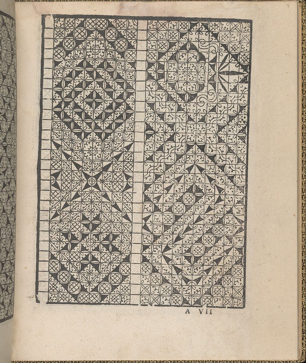 Giardineto novo di punti tagliati et gropposi per exercitio & ornamento delle donne (Venice 1554), page 4 (verso), Matteo Pagano (Italian, 1515–1588), Woodcut 