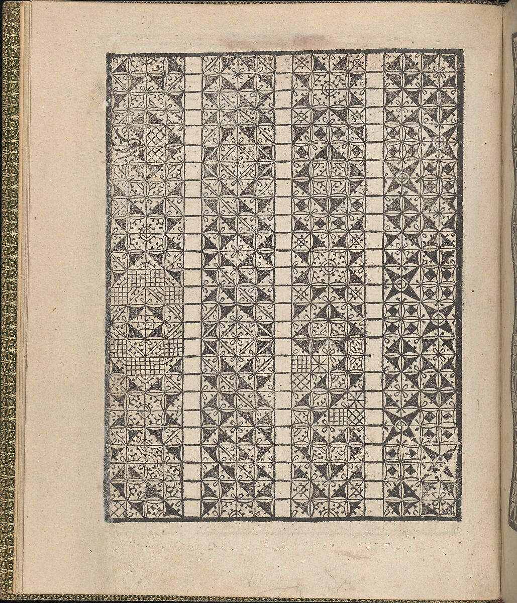 Giardineto novo di punti tagliati et gropposi per exercitio & ornamento delle donne (Venice 1554), page 4 (verso), Matteo Pagano (Italian, 1515–1588), Woodcut