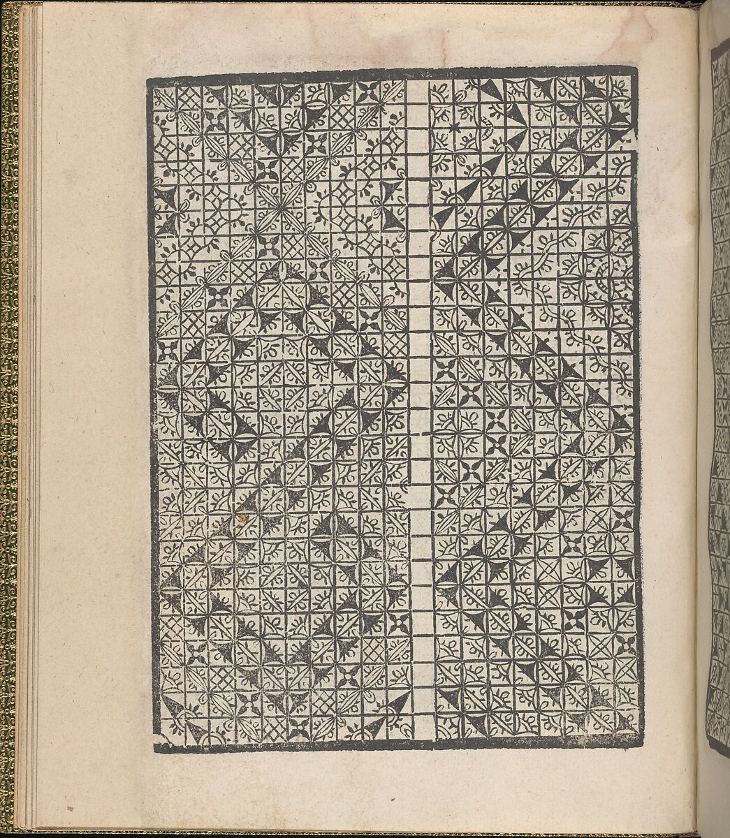 Giardineto novo di punti tagliati et gropposi per exercitio & ornamento delle donne (Venice 1554), page 5 (verso), Matteo Pagano (Italian, 1515–1588), Woodcut