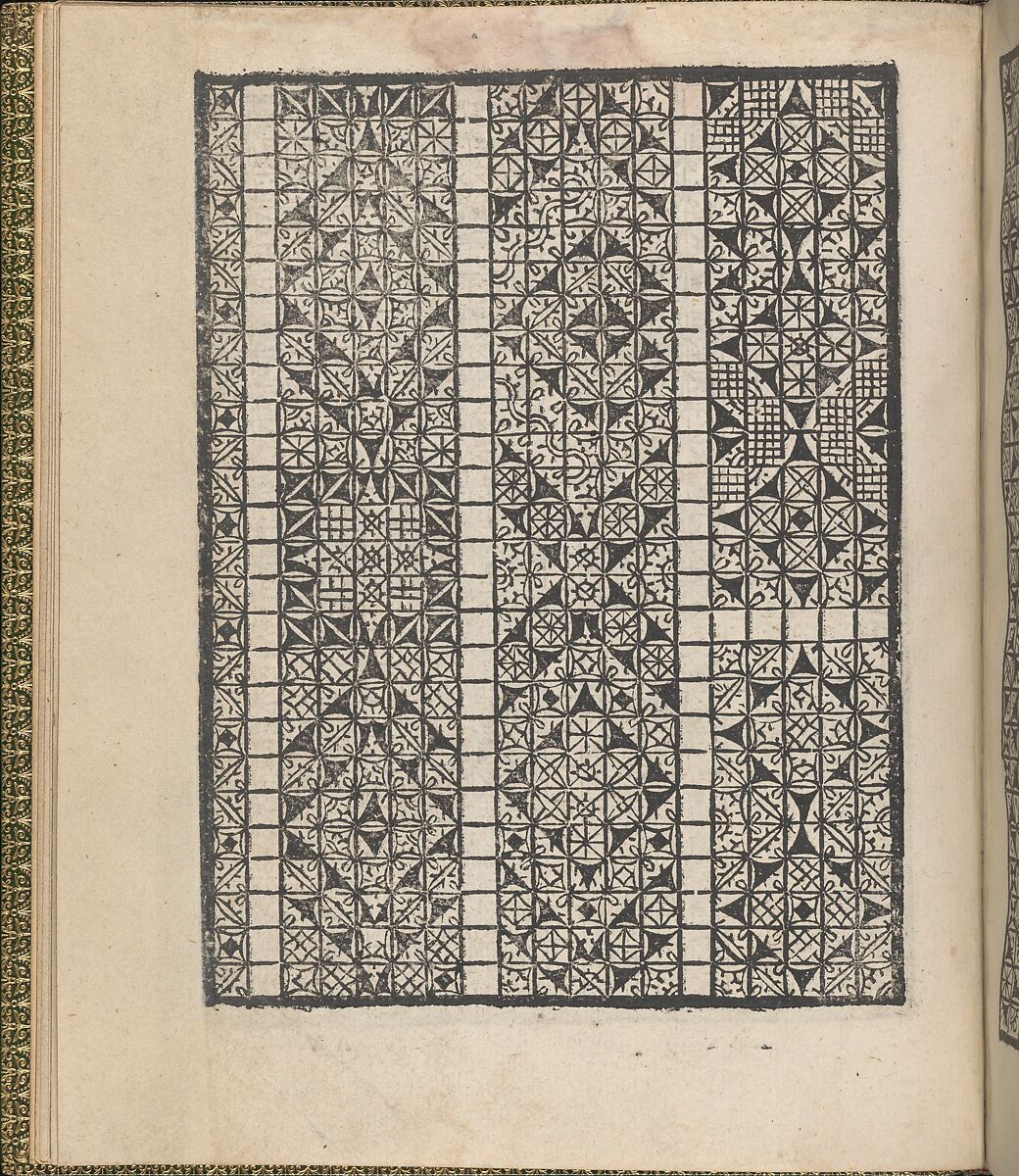 Giardineto novo di punti tagliati et gropposi per exercitio & ornamento delle donne (Venice 1554), page 5 (verso), Matteo Pagano (Italian, 1515–1588), Woodcut