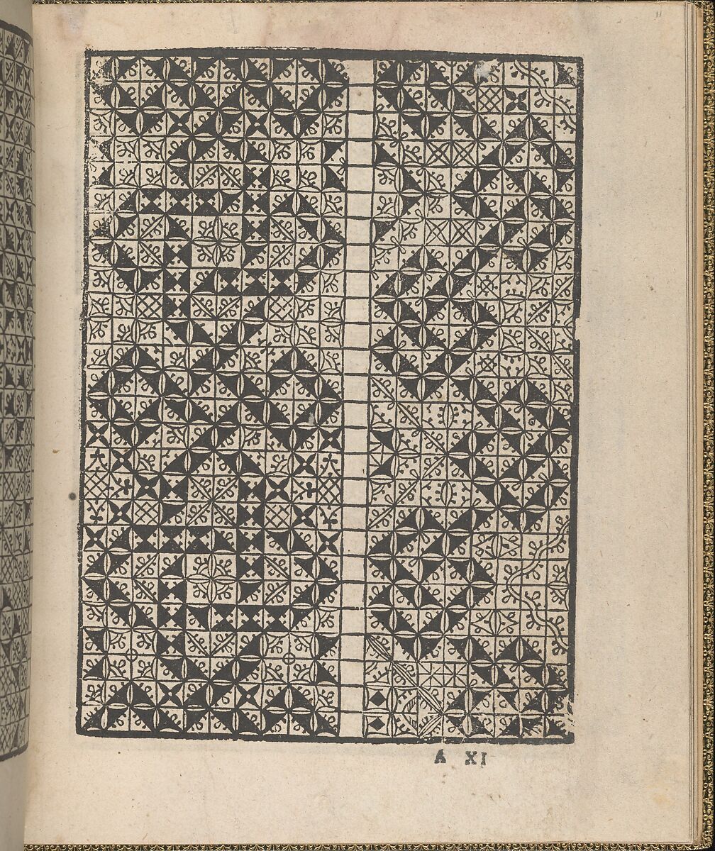 Giardineto novo di punti tagliati et gropposi per exercitio & ornamento delle donne (Venice 1554), page 6 (verso), Matteo Pagano (Italian, 1515–1588), Woodcut 