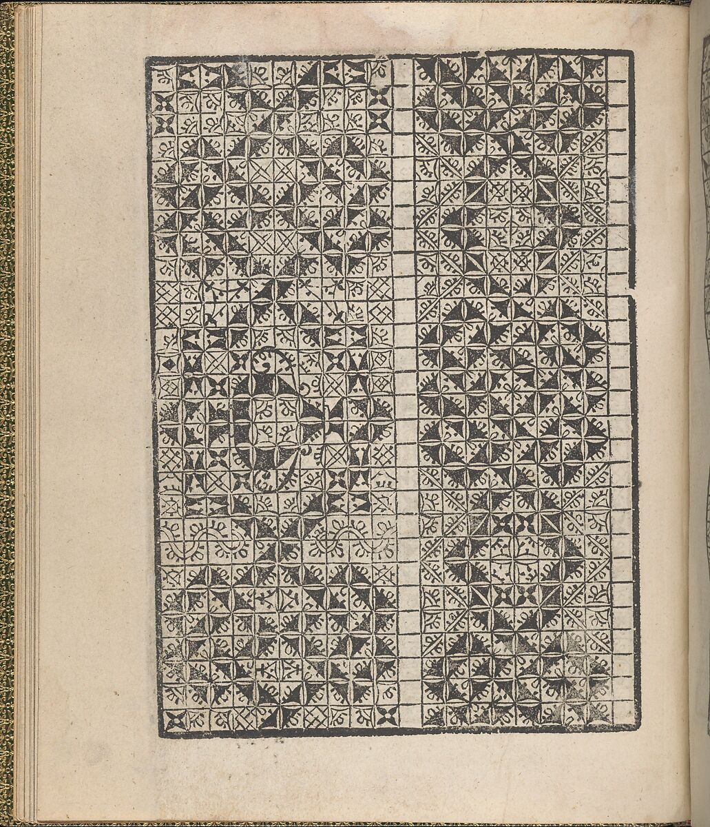 Giardineto novo di punti tagliati et gropposi per exercitio & ornamento delle donne (Venice 1554), page 7 (recto), Matteo Pagano (Italian, 1515–1588), Woodcut
