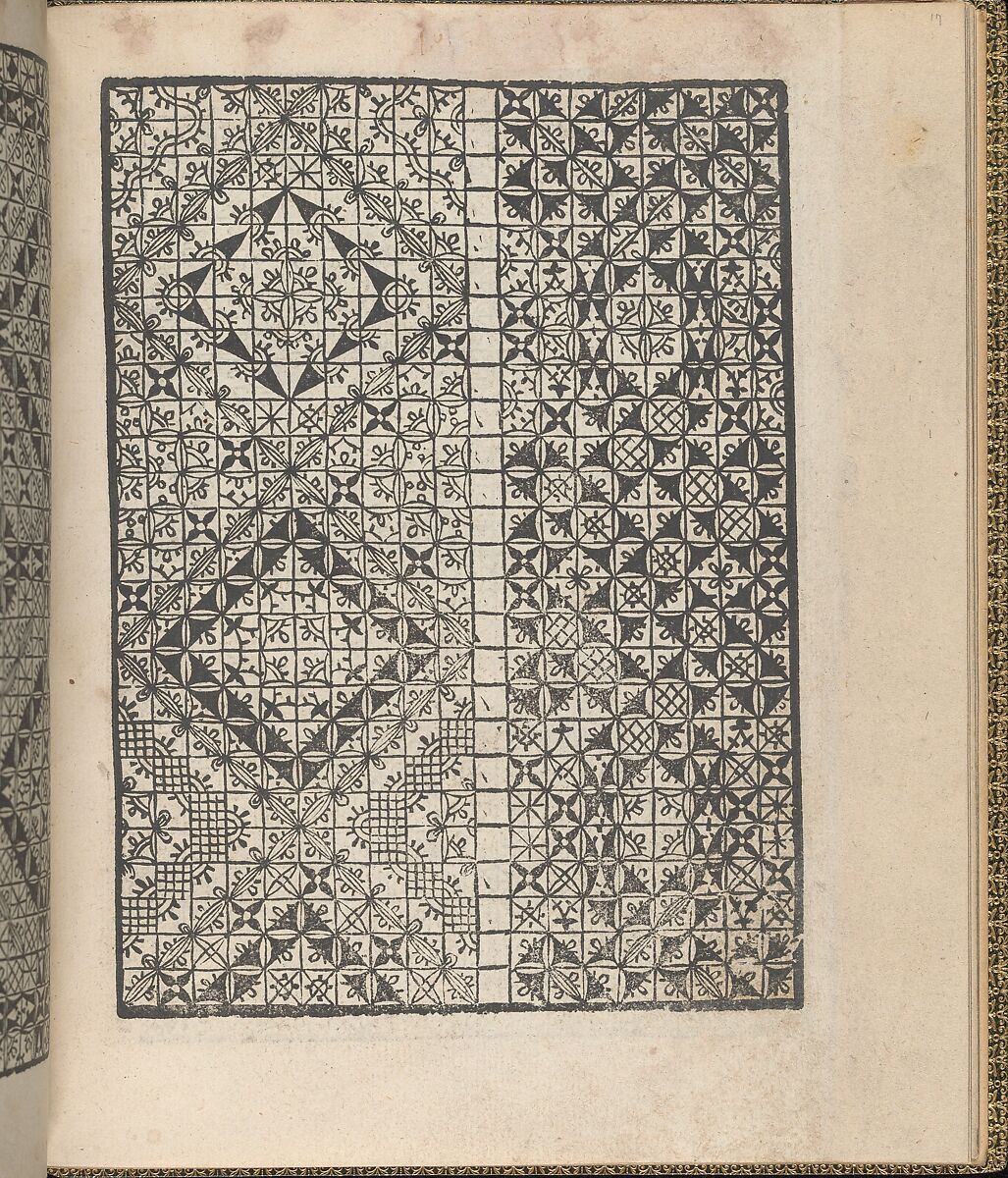 Giardineto novo di punti tagliati et gropposi per exercitio & ornamento delle donne (Venice 1554), page 9 (verso), Matteo Pagano (Italian, 1515–1588), Woodcut 