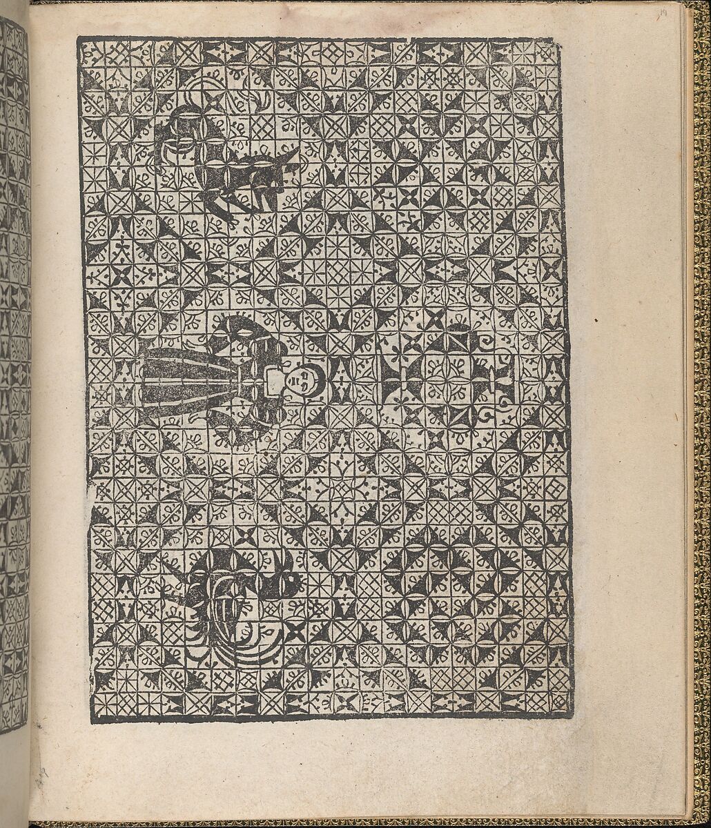Giardineto novo di punti tagliati et gropposi per exercitio & ornamento delle donne (Venice 1554), page 10 (verso), Matteo Pagano (Italian, 1515–1588), Woodcut 