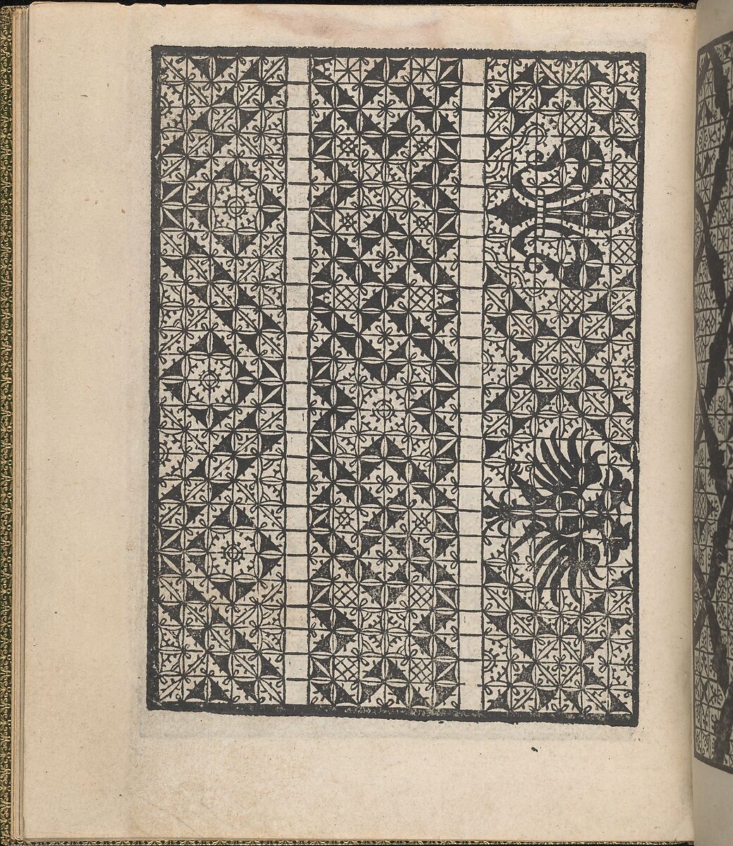 Giardineto novo di punti tagliati et gropposi per exercitio & ornamento delle donne (Venice 1554), page 11 (recto), Matteo Pagano (Italian, 1515–1588), Woodcut