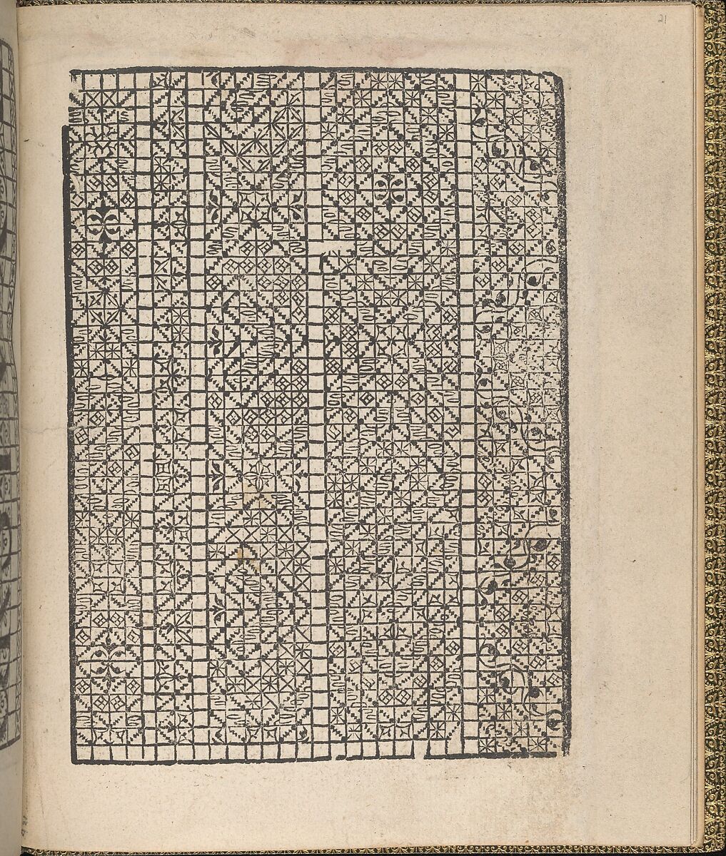 Giardineto novo di punti tagliati et gropposi per exercitio & ornamento delle donne (Venice 1554), page 11 (verso), Matteo Pagano (Italian, 1515–1588), Woodcut 