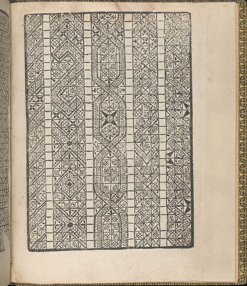 Giardineto novo di punti tagliati et gropposi per exercitio & ornamento delle donne (Venice 1554), page 12 (verso), Matteo Pagano (Italian, 1515–1588), Woodcut 