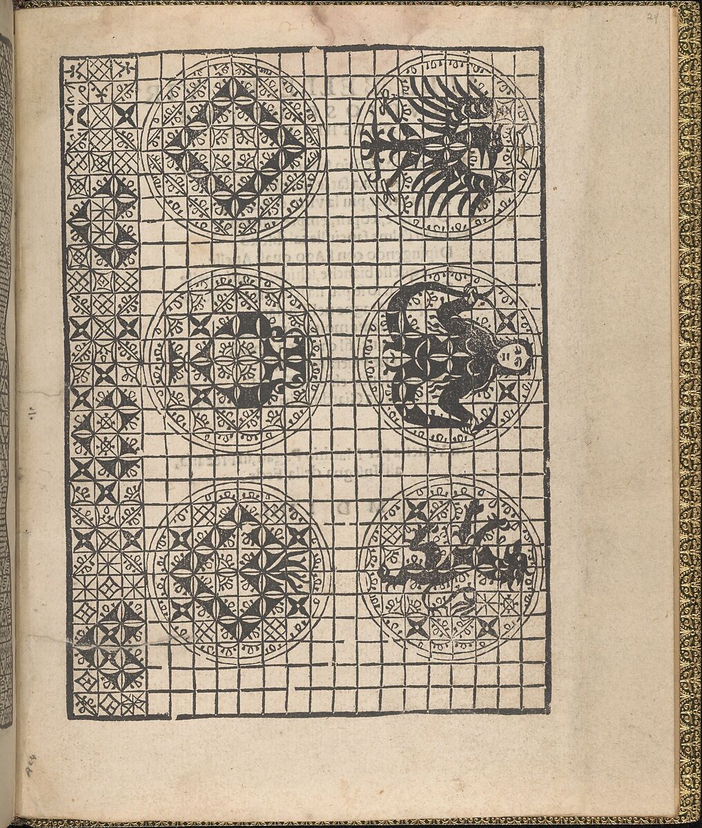 Giardineto novo di punti tagliati et gropposi per exercitio & ornamento delle donne (Venice 1554), page 13 (recto), Matteo Pagano (Italian, 1515–1588), Woodcut 