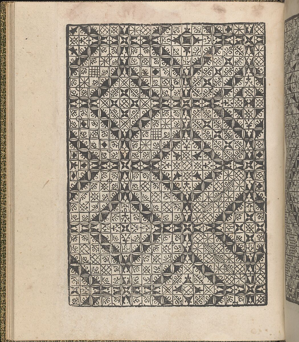 Giardineto novo di punti tagliati et gropposi per exercitio & ornamento delle donne (Venice 1554), page 16 (verso), Matteo Pagano (Italian, 1515–1588), Woodcut 