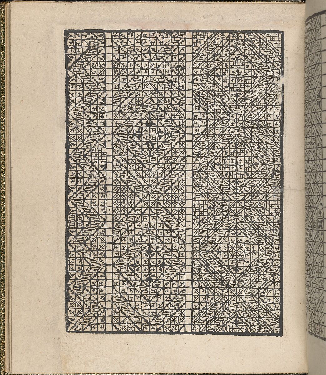 Giardineto novo di punti tagliati et gropposi per exercitio & ornamento delle donne (Venice 1554), page 21 (verso), Matteo Pagano (Italian, 1515–1588), Woodcut 