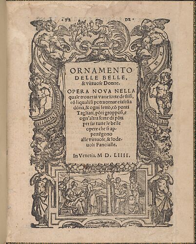 Ornamento delle belle & virtuose donne, title page (recto)