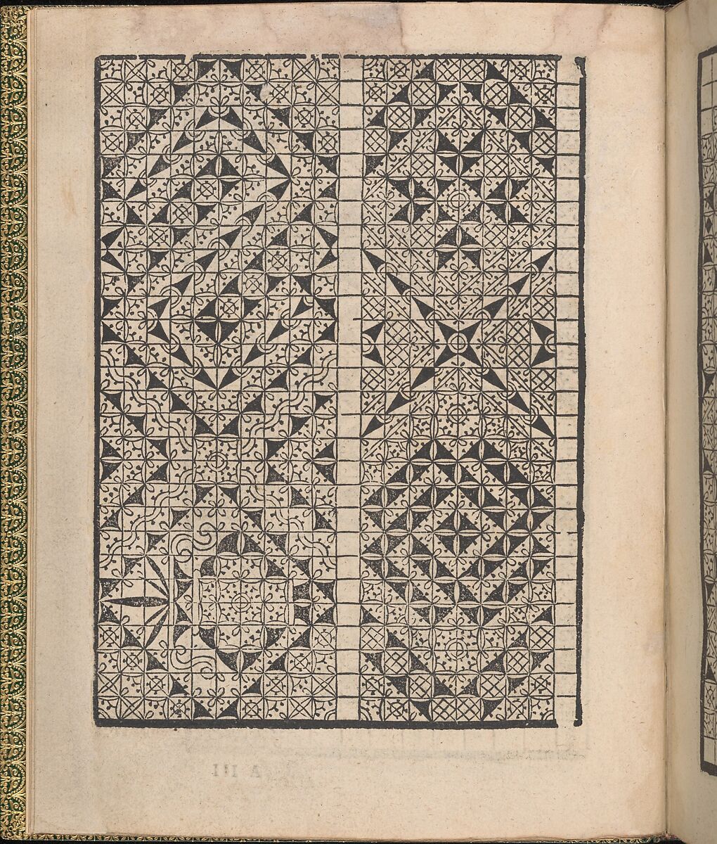 Ornamento delle belle & virtuose donne, page 3 (recto), Matteo Pagano (Italian, 1515–1588)  , Venice, Woodcut