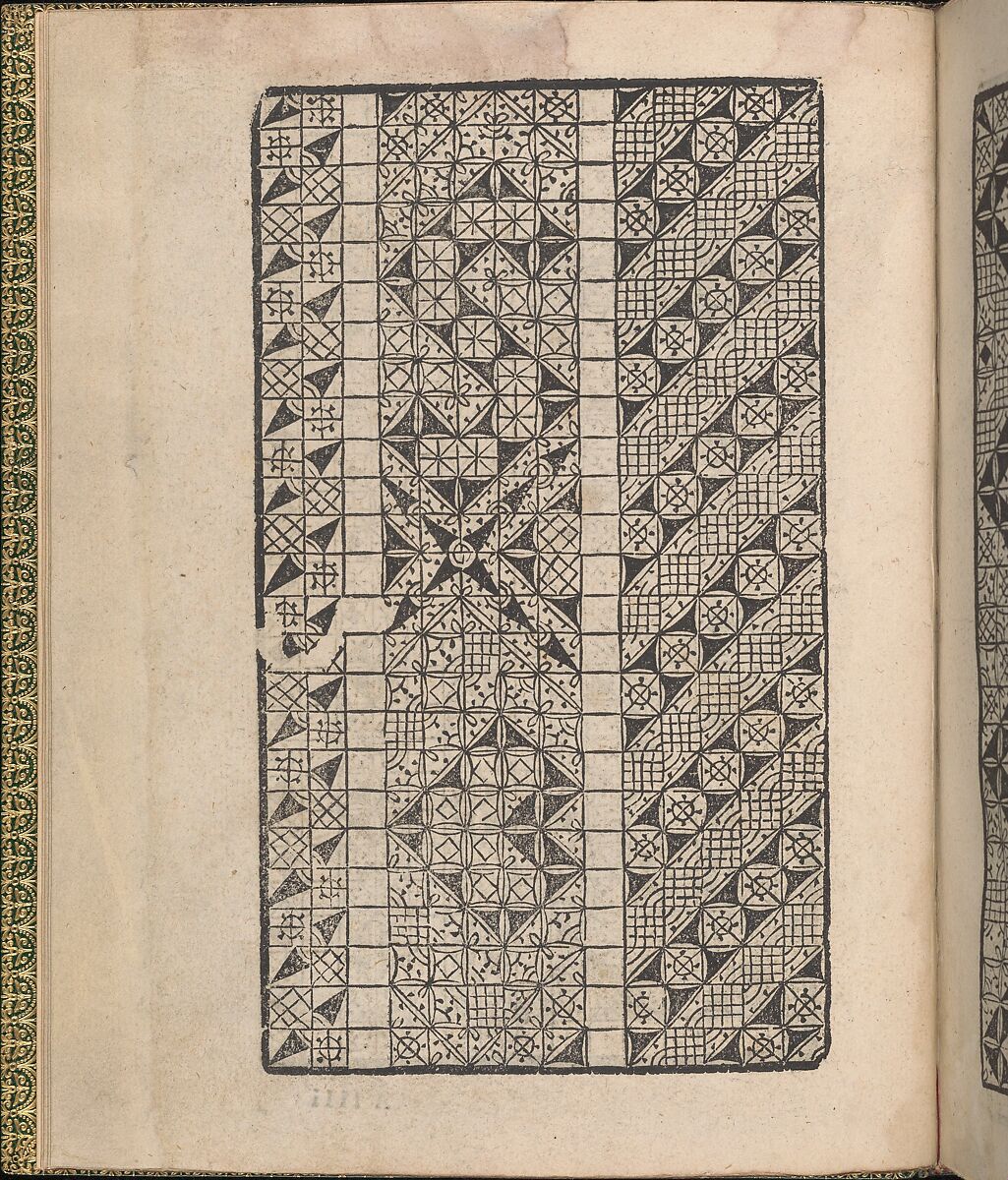 Ornamento delle belle & virtuose donne, page 4 (verso), Matteo Pagano (Italian, 1515–1588)  , Venice, Woodcut