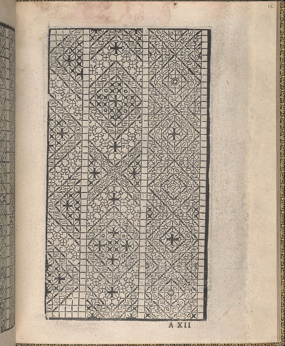 Ornamento delle belle & virtuose donne, page 7 (recto), Matteo Pagano (Italian, 1515–1588)  , Venice, Woodcut 