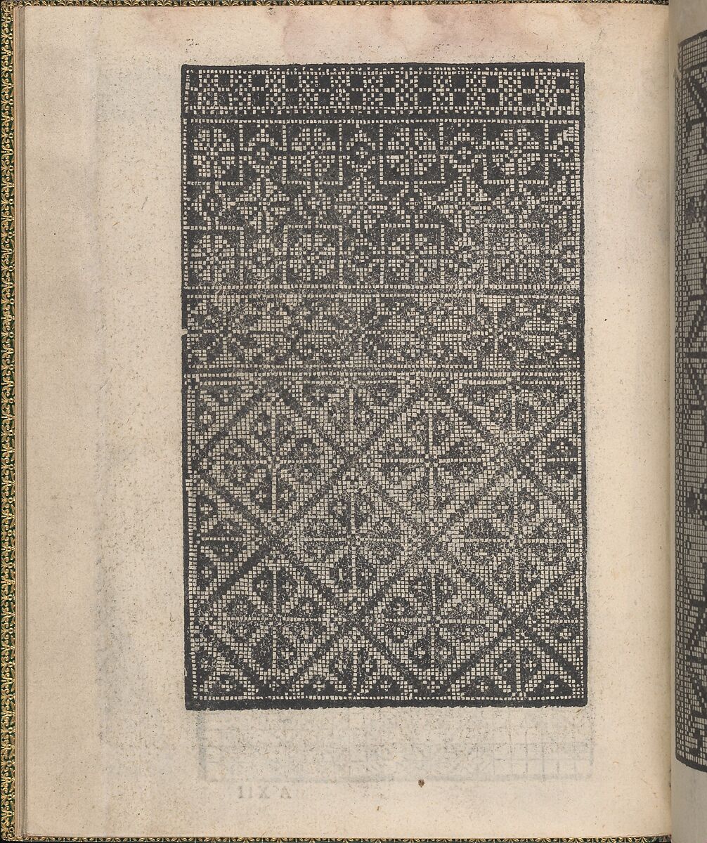 Ornamento delle belle & virtuose donne, page 7 (verso), Matteo Pagano (Italian, 1515–1588)  , Venice, Woodcut
