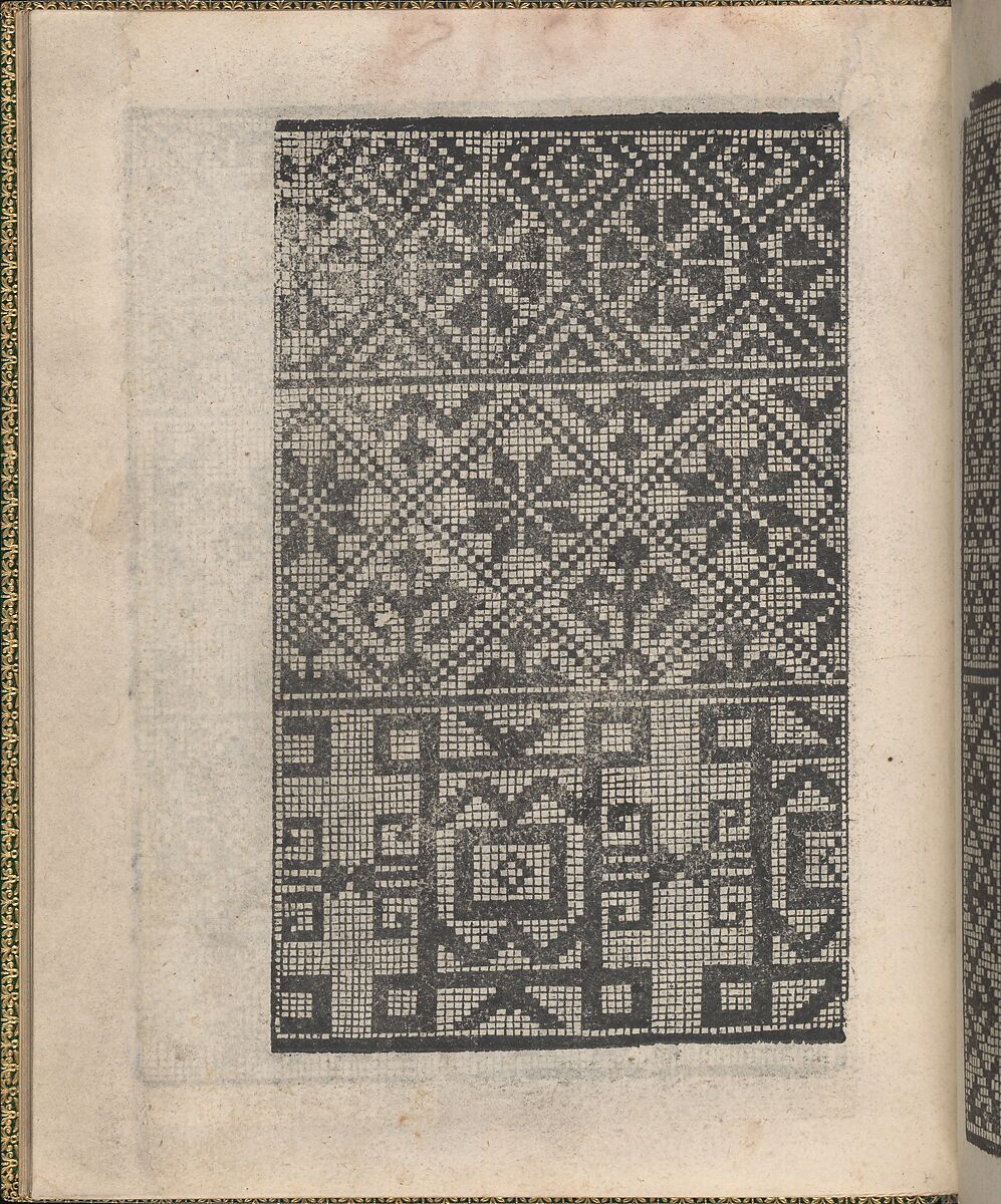 Ornamento delle belle & virtuose donne, page 8 (verso), Matteo Pagano (Italian, 1515–1588)  , Venice, Woodcut