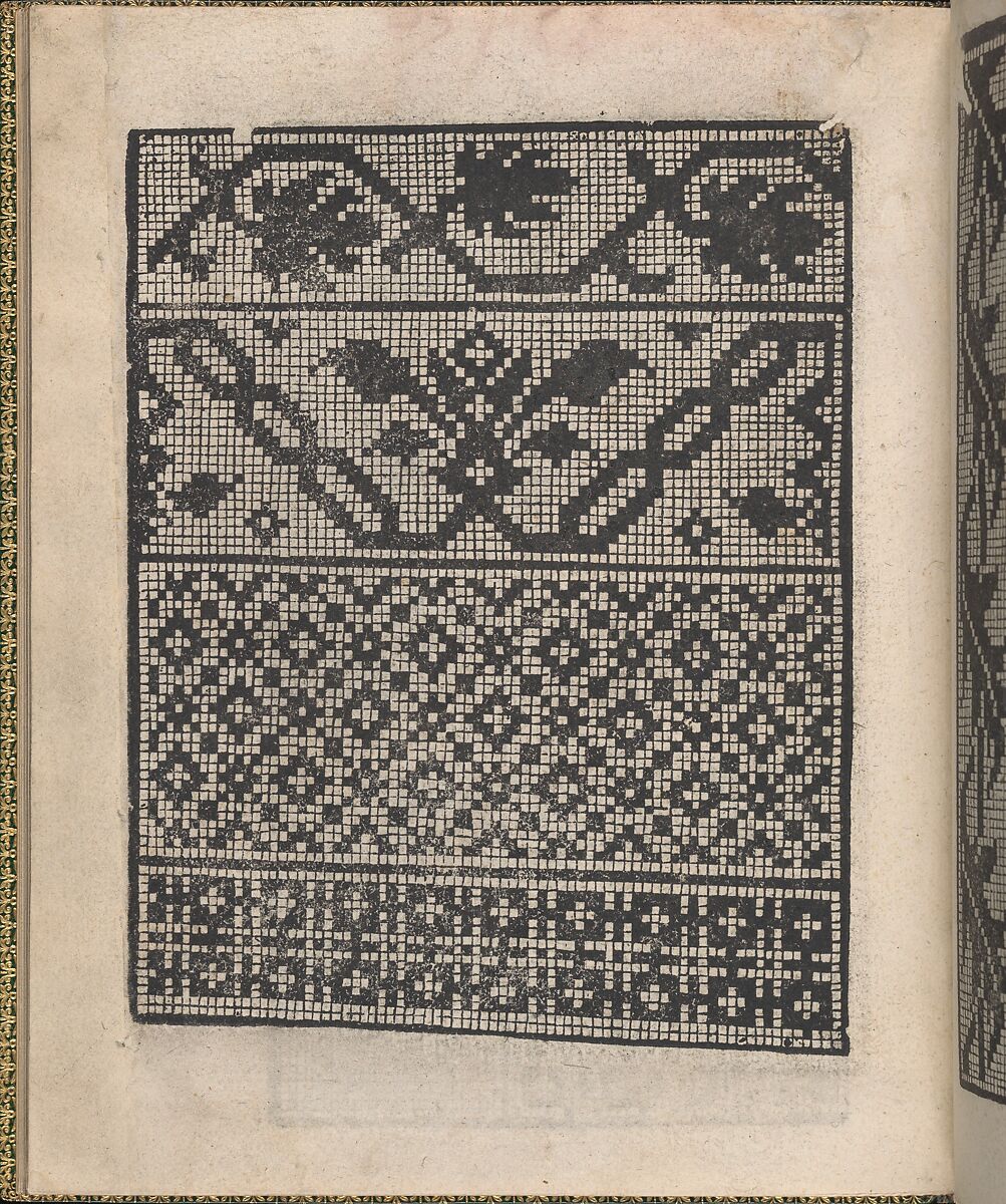 Ornamento delle belle & virtuose donne, page 9 (recto), Matteo Pagano (Italian, 1515–1588)  , Venice, Woodcut