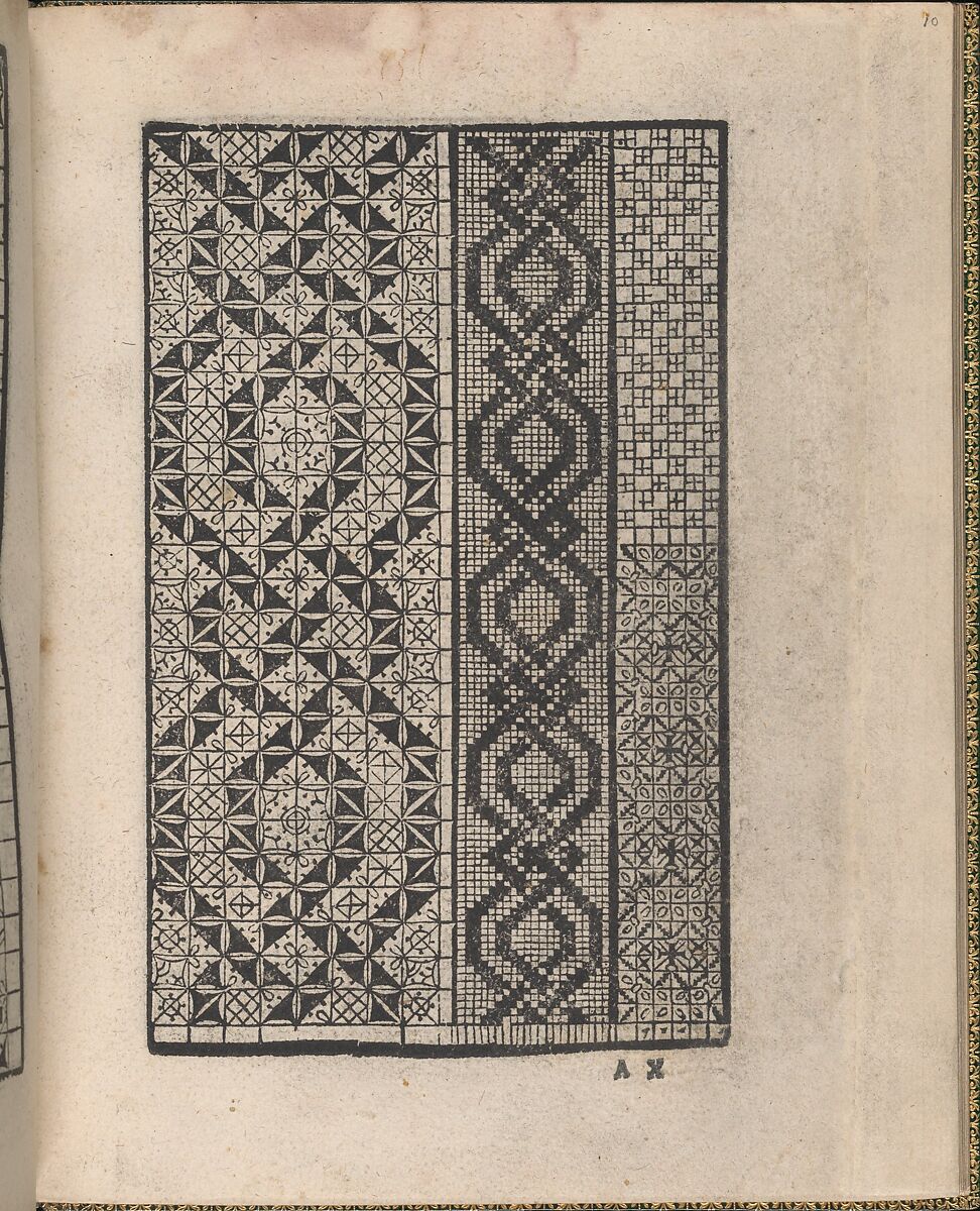 Ornamento delle belle & virtuose donne, page 10 (recto), Matteo Pagano (Italian, 1515–1588)  , Venice, Woodcut