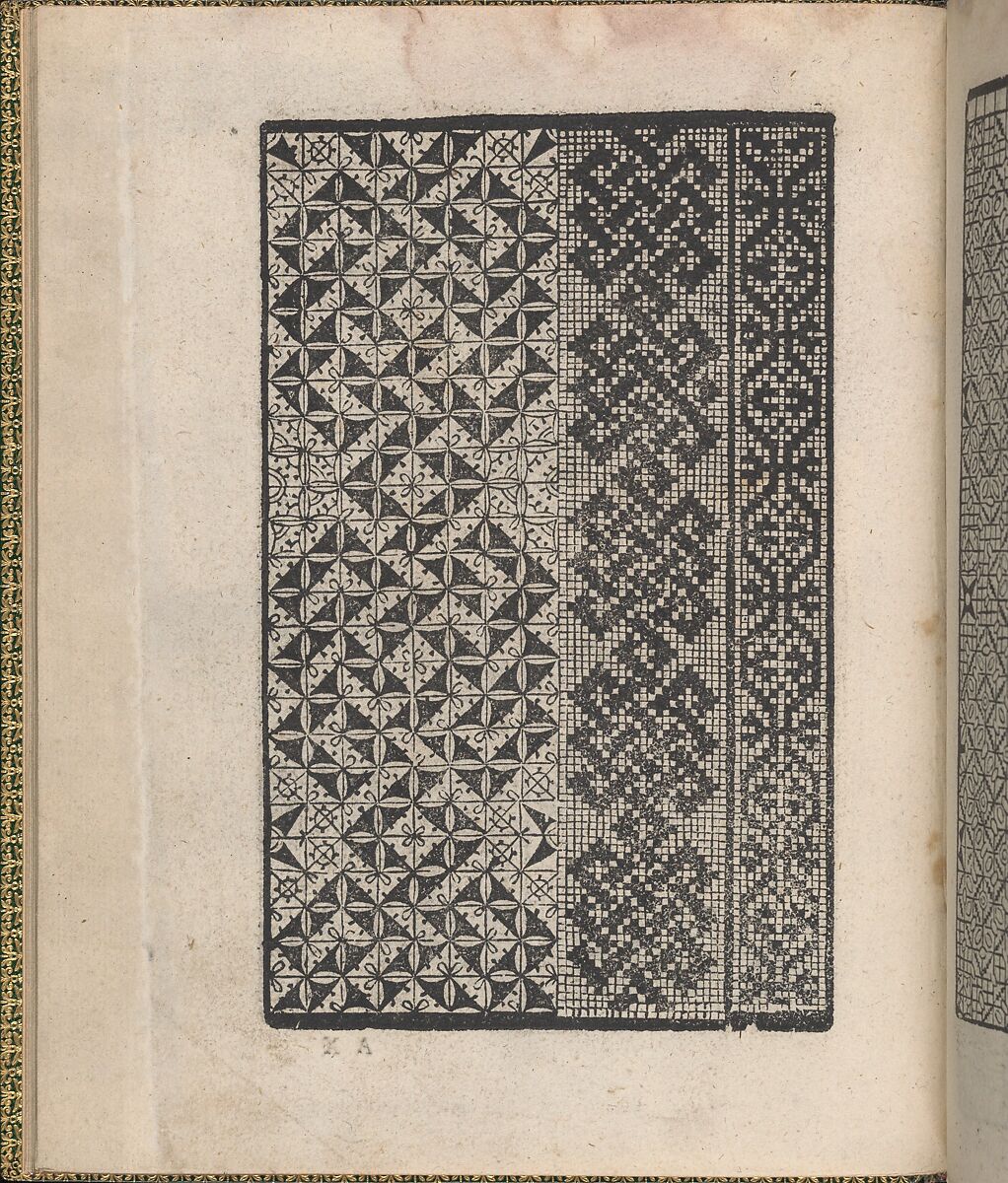 Ornamento delle belle & virtuose donne, page 10 (verso), Matteo Pagano (Italian, 1515–1588)  , Venice, Woodcut