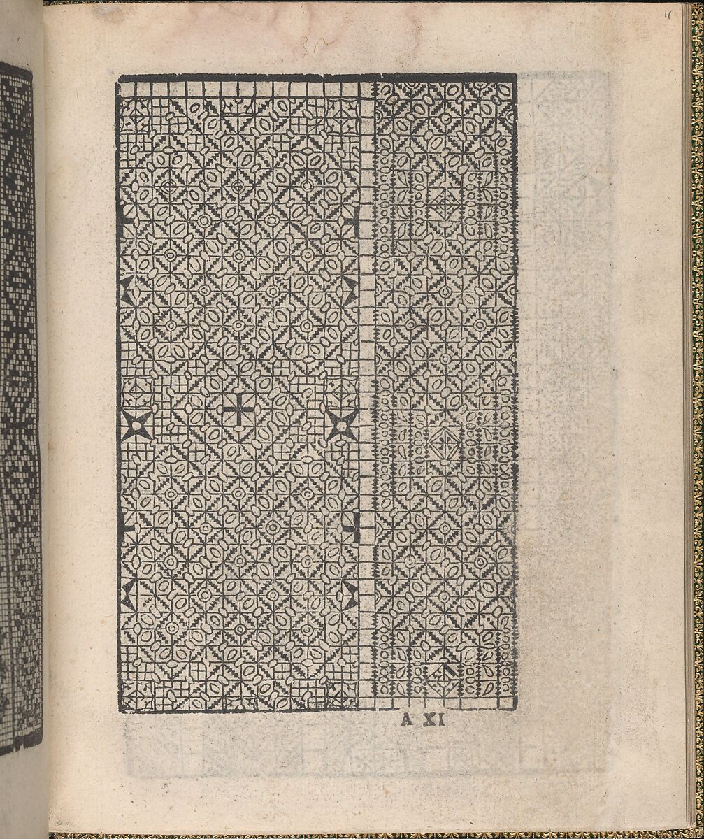 Ornamento delle belle & virtuose donne, page 11 (recto), Matteo Pagano (Italian, 1515–1588)  , Venice, Woodcut