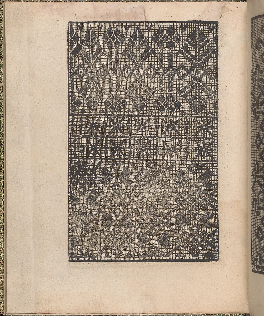 Ornamento delle belle & virtuose donne, page 12 (verso), Matteo Pagano (Italian, 1515–1588)  , Venice, Woodcut