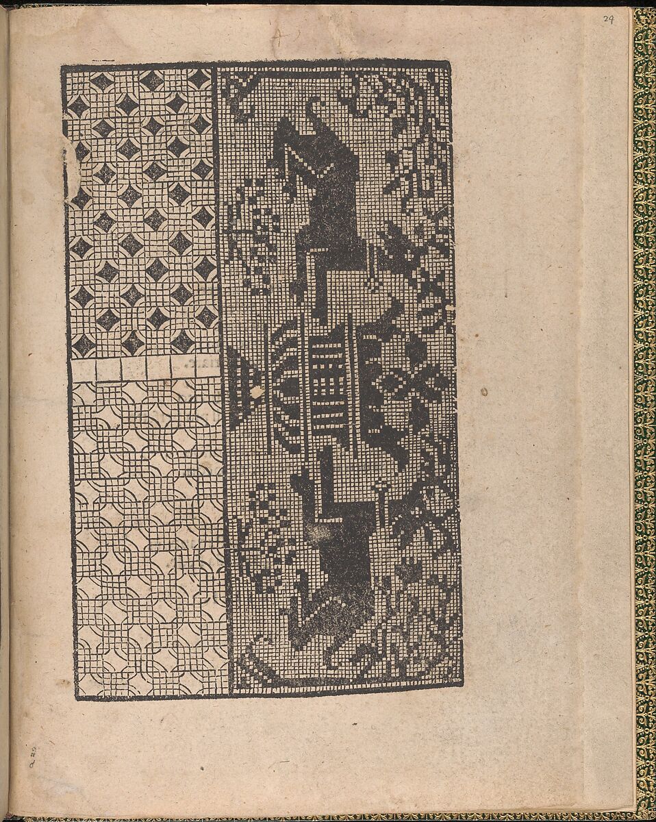 Ornamento delle belle & virtuose donne, page 13 (recto), Matteo Pagano (Italian, 1515–1588)  , Venice, Woodcut 