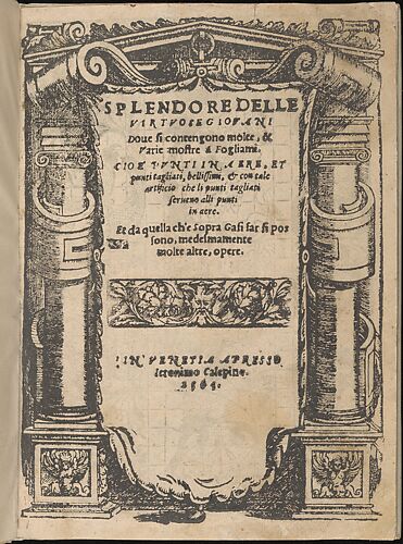 Splendore delle virtuose giovani, title page (recto)
