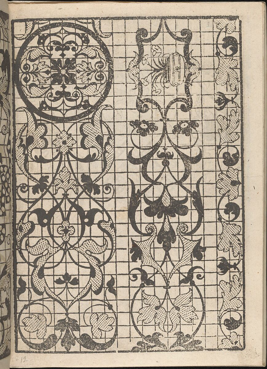 Splendore delle virtuose giovani, page 12 (recto), Iseppo Foresto (Italian, active Venice, 1557), Woodcut 
