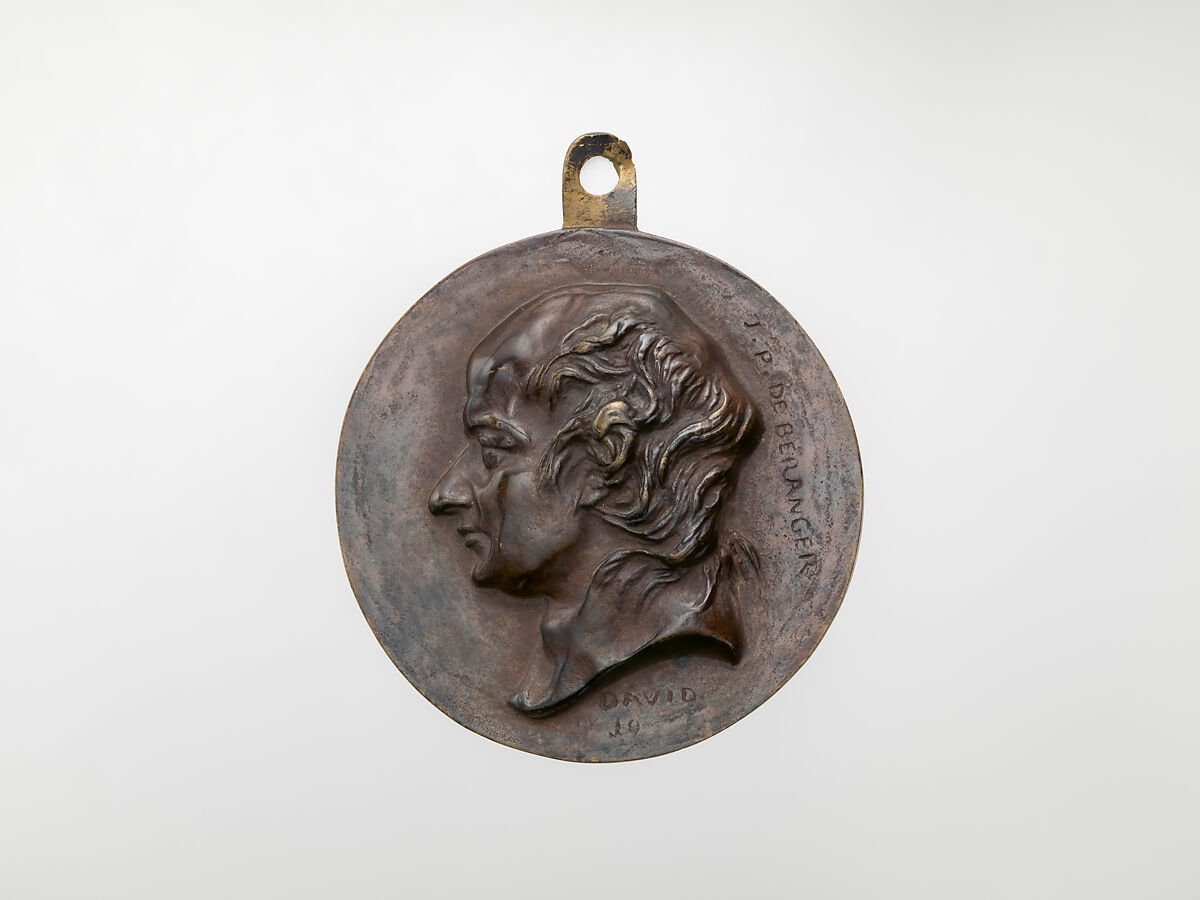 Pierre-Jean de Béranger (1780–1857), Medalist: Pierre Jean David d&#39;Angers (French, Angers 1788–1856 Paris), Bronze, French 