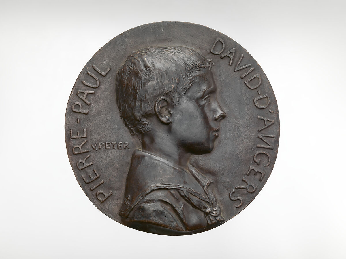 Pierre-Paul David d'Angers, Medalist: Victor Peter (French, Paris 1840–1918 Paris), Cast bronze with dark green patination, French, Paris 