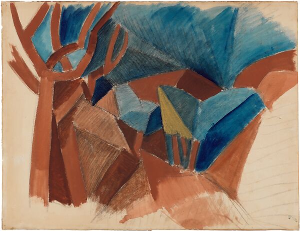 Landscape, Pablo Picasso (Spanish, Malaga 1881–1973 Mougins, France), Gouache and charcoal on paper 