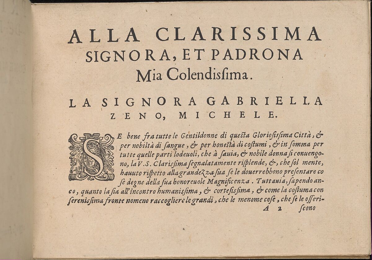Prima Parte de' Fiori, e Disegni di varie sorti di Ricami Moderni, page 2 (recto), Giovanni Battista Ciotti (Italian, born Siena, ca. 1560), Woodcut 