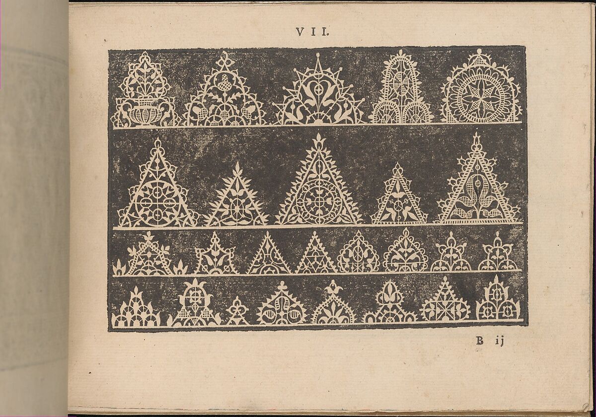 Prima Parte de' Fiori, e Disegni di varie sorti di Ricami Moderni, page 7 (recto), Giovanni Battista Ciotti (Italian, born Siena, ca. 1560), Woodcut 