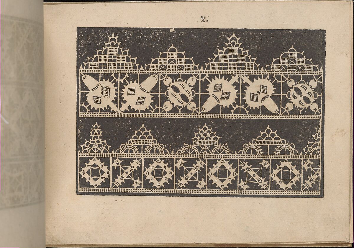 Prima Parte de' Fiori, e Disegni di varie sorti di Ricami Moderni, page 10 (recto), Giovanni Battista Ciotti (Italian, born Siena, ca. 1560), Woodcut 