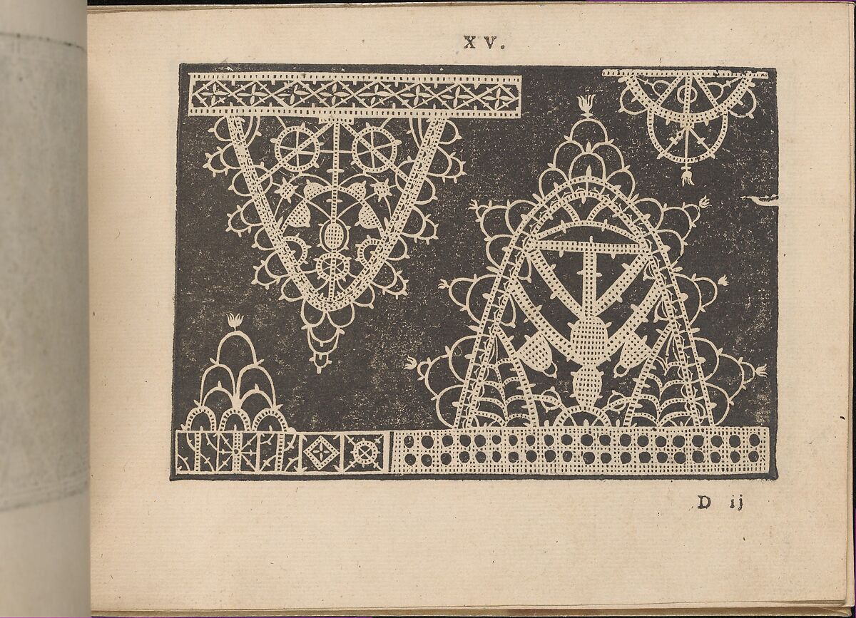 Prima Parte de' Fiori, e Disegni di varie sorti di Ricami Moderni, page 15 (recto), Giovanni Battista Ciotti (Italian, born Siena, ca. 1560), Woodcut 