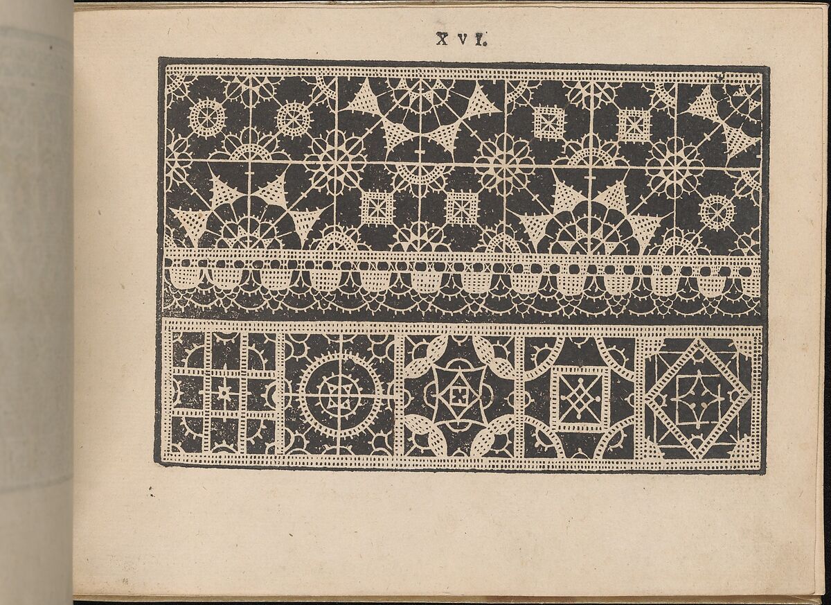 Prima Parte de' Fiori, e Disegni di varie sorti di Ricami Moderni, page 16 (recto), Giovanni Battista Ciotti (Italian, born Siena, ca. 1560), Woodcut 