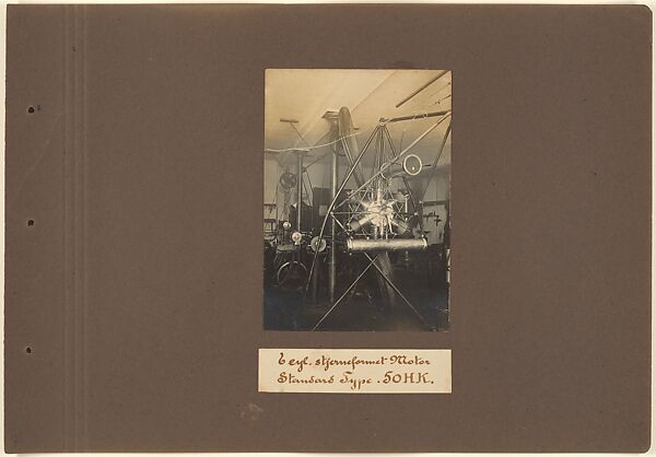 Ieyl. stjerneformet Motor Standard Type. 50HK., Jacob Christian Hansen Ellehammer (Danish, 1871–1946), Gelatin silver prints from glass negatives 