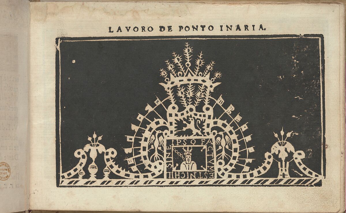 Studio delle virtuose Dame, page 4 (recto), Isabella Catanea Parasole (Italian, ca. 1565/70–ca. 1625), Woodcut 