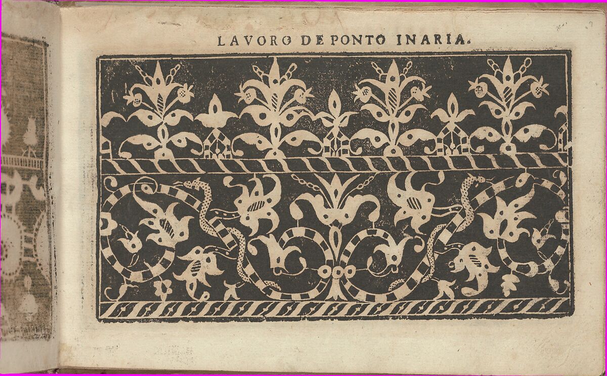 Studio delle virtuose Dame, page 7 (recto), Isabella Catanea Parasole (Italian, ca. 1565/70–ca. 1625), Woodcut 